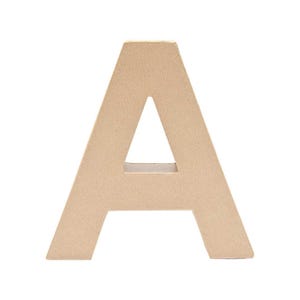 Letras 3D de papel maché de pie, A-Z
