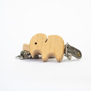Speenclip "Olifant" van beukenhout