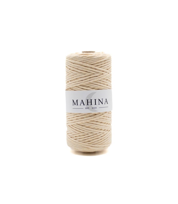 MAHINA Yarn 2-3 Mm Twisted Vanilla 150 M Etsy