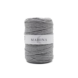 MAHINA yarn 4 mm twisted light grey 200 m