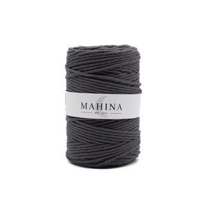 MAHINA yarn 4 mm twisted anthracite 200 m