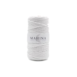 MAHINA yarn 4 mm twisted white 100 m