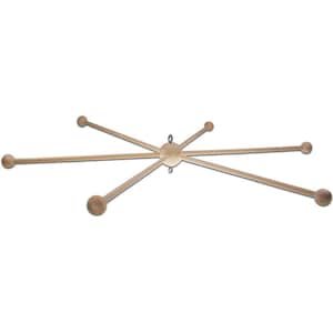 Può includere: Struttura di mobile in legno con sei bracci e sei sfere di legno all'estremità di ogni braccio. Il telaio è progettato per contenere un mobile.