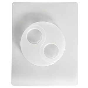 LDPE mal theelichthouder Yin Yang, 12 x 8 cm