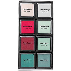 Paper Poetry Tusche Stempelkissen Set Classic Mix, 8 Stück