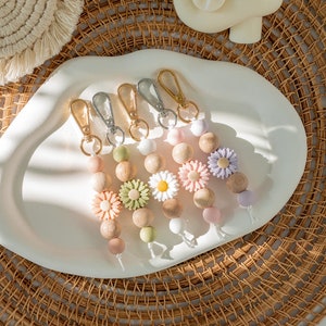 Handgemaakte sleutelhanger &quot;Daisy&quot;