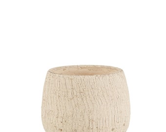 Blumentopf "Erratic" in beige