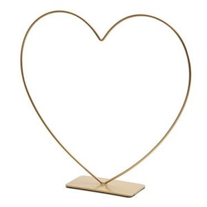 Metall Herz stehend in gold, 39cm