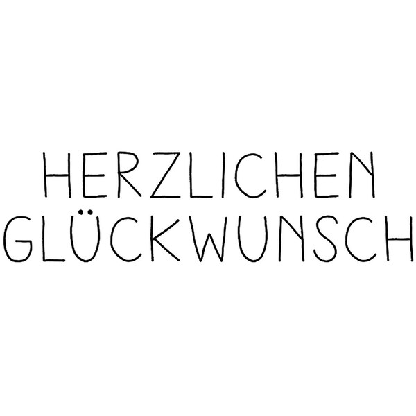 Rico Design Stempel "Herzlichen Glückwunsch" 7,5x2cm