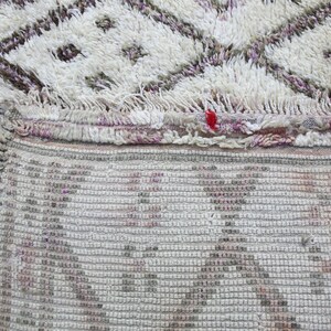 Vintage Beni Ourain Rug-Hand-Woven Moroccan Berber Rug 6 x 9 FT-Handmade Floor Mat-Natural Wool Modern Design-Bohemian Rug For Living Room image 5