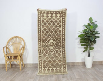 Boujaad Moroccan Rug-Luxurious Berber Carpet-Handwoven Morrocan Wool Rug-70s Retro Vintage-Antique looks Rug-Old Rugs-Antique Rug Runner 2x6