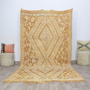 Moroccan Boujaad Carpet-Large Rugs For Living Room-Berber Vintage Rug-Traditional Moroccan Rug-Boho Boujaad Vintage Carpet-Wool Rug 6x11 ft