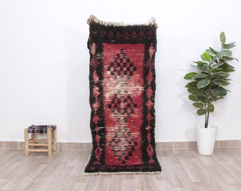 Boho Azilal Rug 2x6-Handwoven Moroccan Rug Delight-Azilal Treasures-Vintage Moroccan Flair-Unique Azilal Moroccan Carpet-Bohemian Home Decor