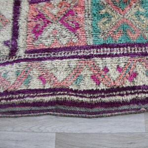 Vintage Moroccan rug, Authentic Boujaad Rug 7x10 ft-Bohemian Rug For Bedroom Aesthetic-Purple Morrocan Rug-Vintage Kilim-Handmade Berber Rug 画像 10