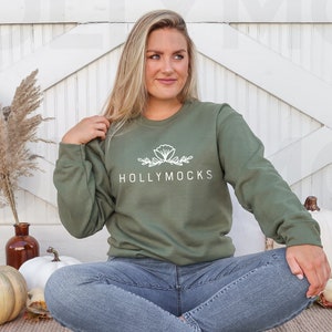 Gildan 18000 Military Green Mockup | Fall Mockup | Fall Sweatshirt Mockup | Sweatshirt Mockup | Green Sweatshirt Mockup | Model Mockup