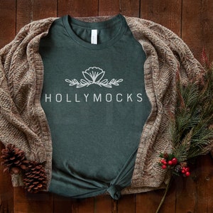 Bella Canvas 3001 Mockup | Bella Canvas 3001 Heather Forest | Shirt Mockup | Holiday Mockup | Christmas Mockup | Styled Flat Lay