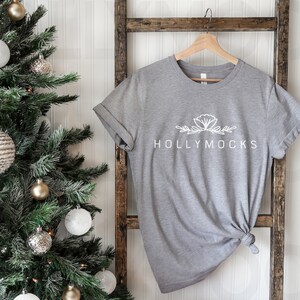 Bella Canvas Mockup | Bella Canvas 3001 Athletic Heather | Holiday Mockup | Christmas Mockup | Gray Shirt Mockup | Hanging Mockup