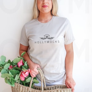 Bella Canvas 3001 Heather Dust Mockup | Spring Mockup | Model Mockup | Lifestyle Mockup | Heather Dust Mockup | Trendy Mockup