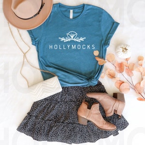 Bella Canvas 3001 Heather Deep Teal Mockup | Fall Mockup | Fall Shirt Mockup | Fall Flat Lay | T-shirt mockup | Heather Deep Teal Mockup