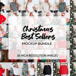 Weihnachts-Mockup-Bundle | Urlaub Mockup Bundle | Bella Leinwand Mockup Bundle | Bella Canvas 3001 Mockup | Weihnachtsmockup | Urlaub Mockup