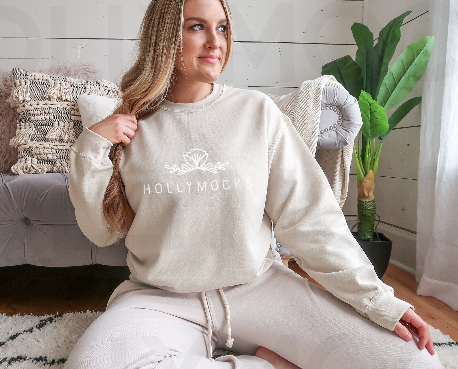 Download Gildan 18000 Mockup Gildan 18000 Sand Sweatshirt Mockup | Etsy