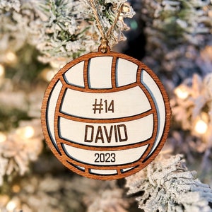 Personalized Volleyball Ornament | Sports Team Player | Teammates | Tournament | Christmas Gift | Stocking | Luggage Tag |