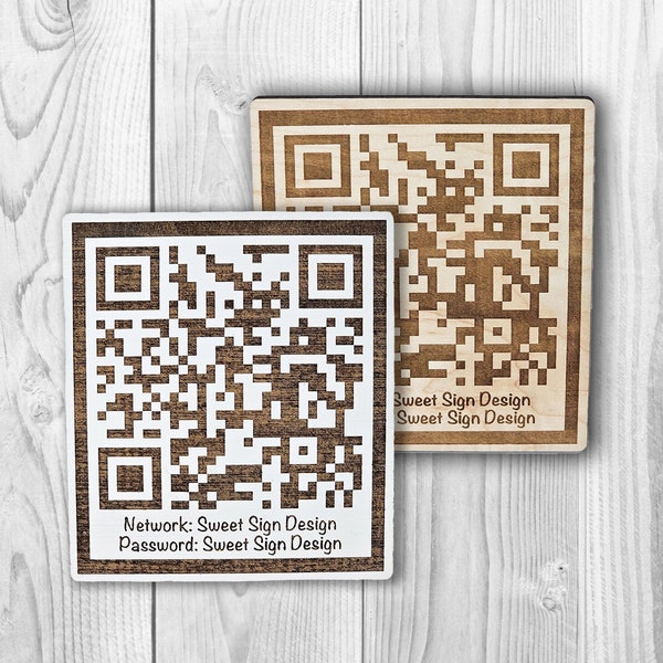 Magnetic Wifi QR-Card for WiFi Sign Gen 2 | Replacement | Internet | Wireless | Vacation Home | Rental | Hotel | Shop | Restaurant | Cabin