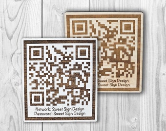 Magnetic Wifi QR-Card for WiFi Sign Gen 2 | Replacement | Internet | Wireless | Vacation Home | Rental | Hotel | Shop | Restaurant | Cabin