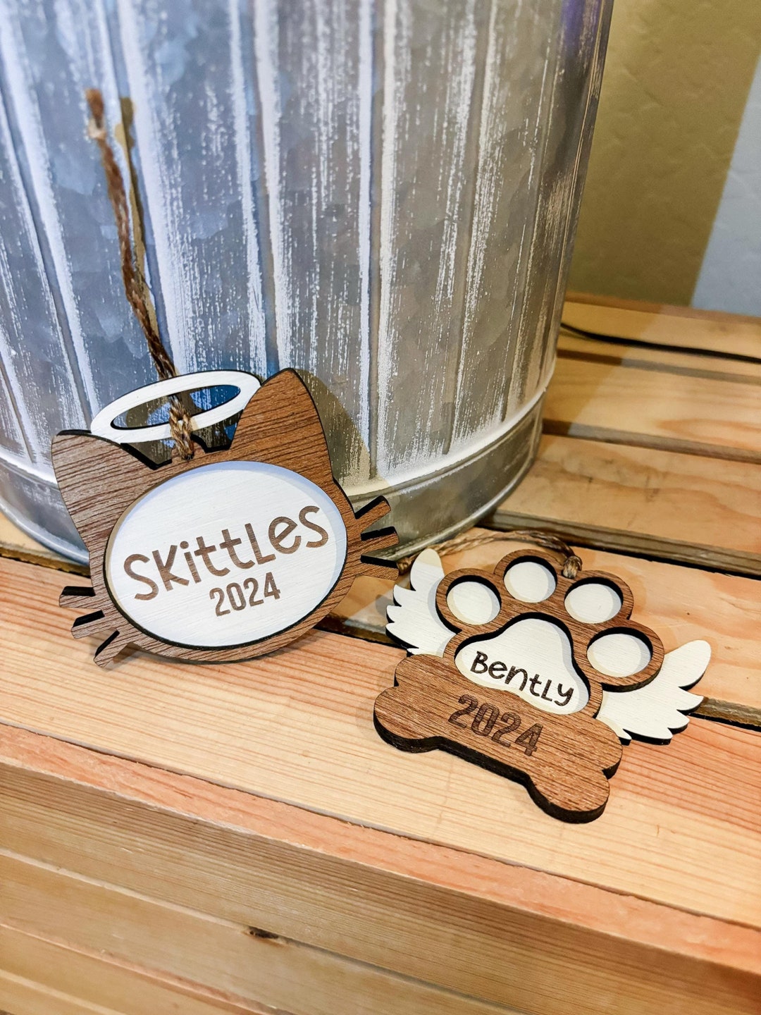 Personalized Pet Memorial Ornament Cat / Dog | Gift | Loss | Angel ...