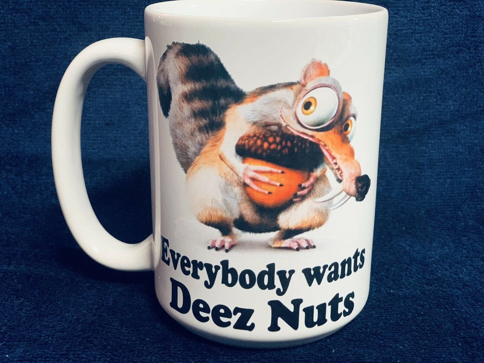 Funny Deez Nuts Coffee Mug Cup Etsy