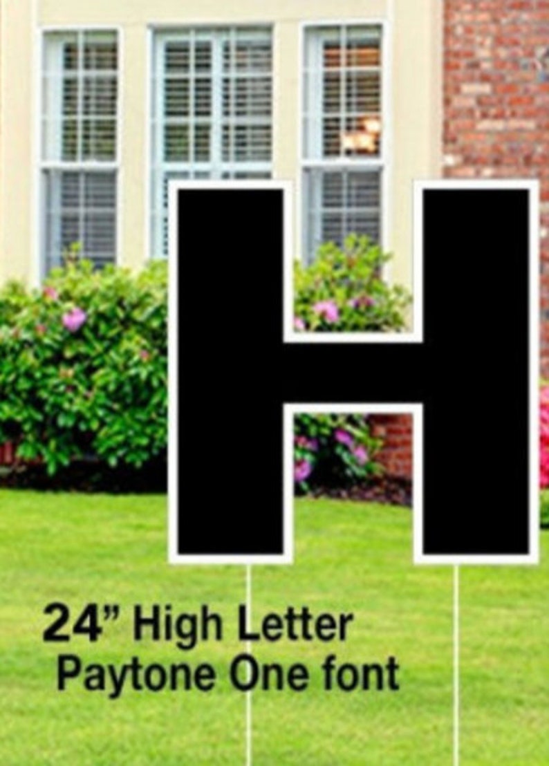 Yard Letter Stakes 8 inch and 26 inch