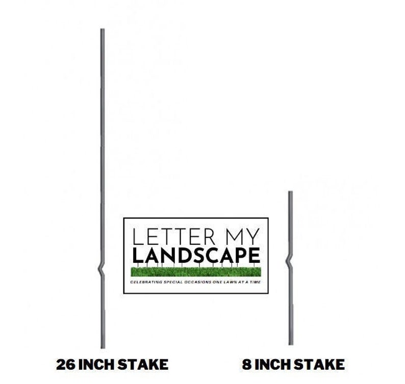 Yard Letter Stakes 8 inch and 26 inch