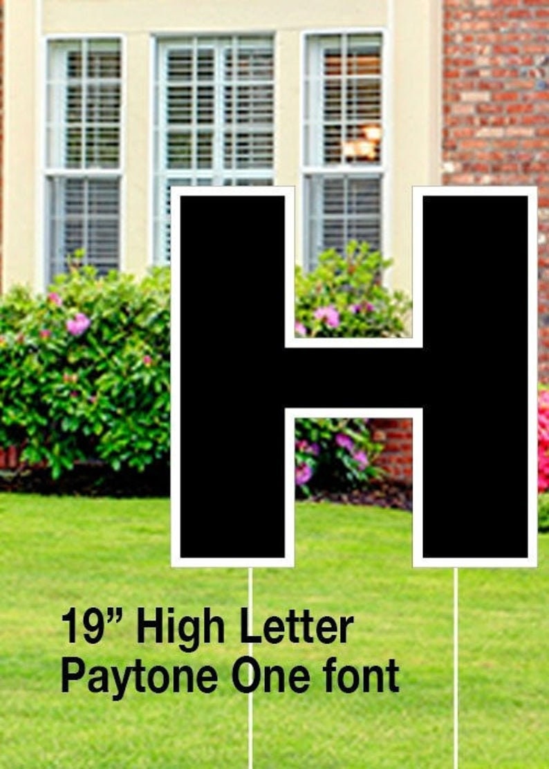 Yard Letter Stakes 8 inch and 26 inch