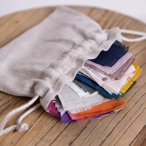 Linen Fabric Samples. OEKO-TEX certified. Chemicals free. 100% organic linen.