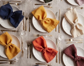 Conjunto de 100 guardanapos de linho. Pano lavável para coquetéis festivos. Jantar em linho natural. Guardanapos no atacado.