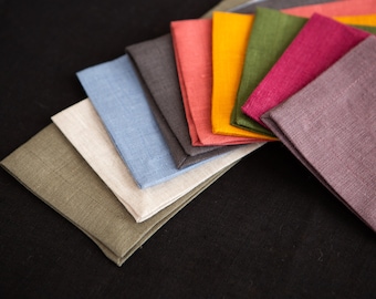 Guardanapos de linho orgânico: Conjunto de guardanapos de tecido mesclado, roupa de mesa para as festas de fim de ano - Presente para o Dia das Mães