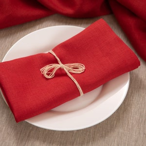 Organic linen napkins set 2 4 6 8 10 12. Holiday cocktail washable cloth. Natural linen dinning. Wholesale napkin bulk. image 3