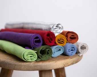 Linen placemats. Natural double layer placemat set 2 4 6 8 10. Various colors. Soft organic linens. Washable table decor