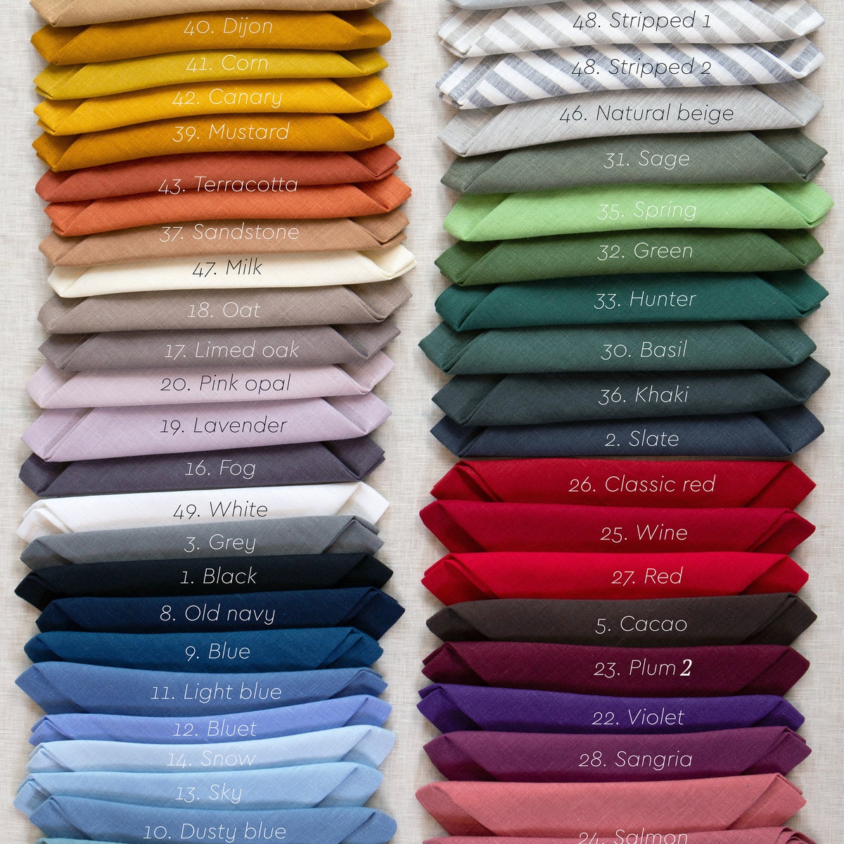 Linen Napkins Set – #18 Oat