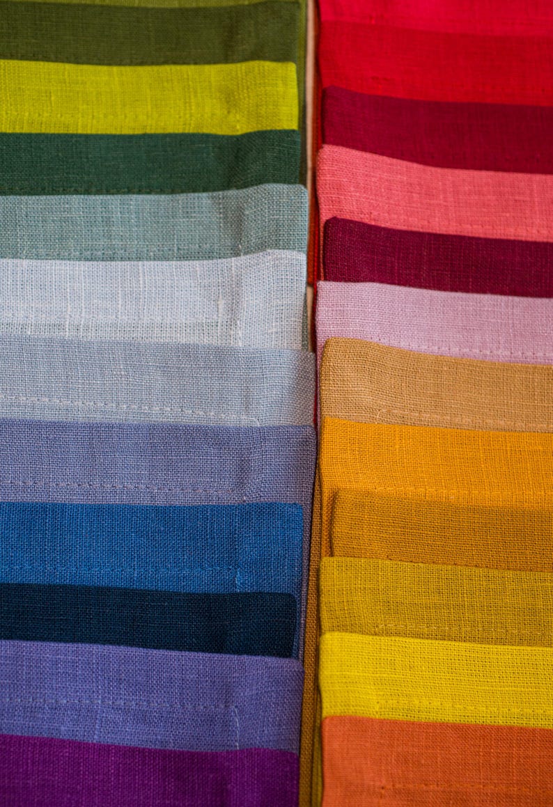 Terracotta Linen Napkins: Organic Reusable Dinner Napkins, Table Decor, Holiday gift image 10