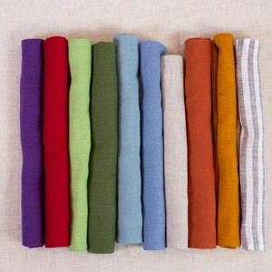 Organic linen placemats - Natural double layer placemat - Soft organic linens - Washable table decor - Holiday hostess cloth gift.
