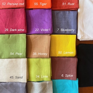 Organic linen pillowcases with envelope closure. Natural eco pillowcase. Linen pillow shams. Custom size. Various colors. zdjęcie 4