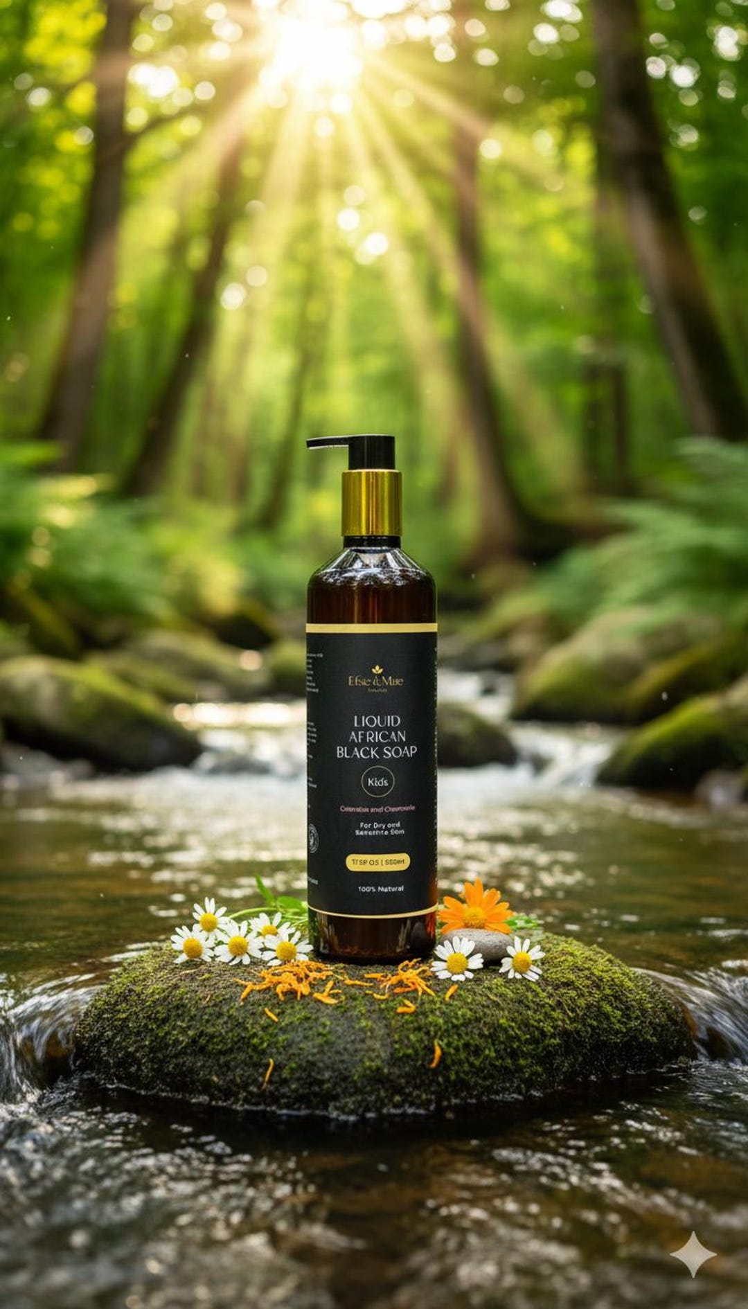 African Liquid Black Soap Body Wash / 100 % Natural /dry and Sensitive ...