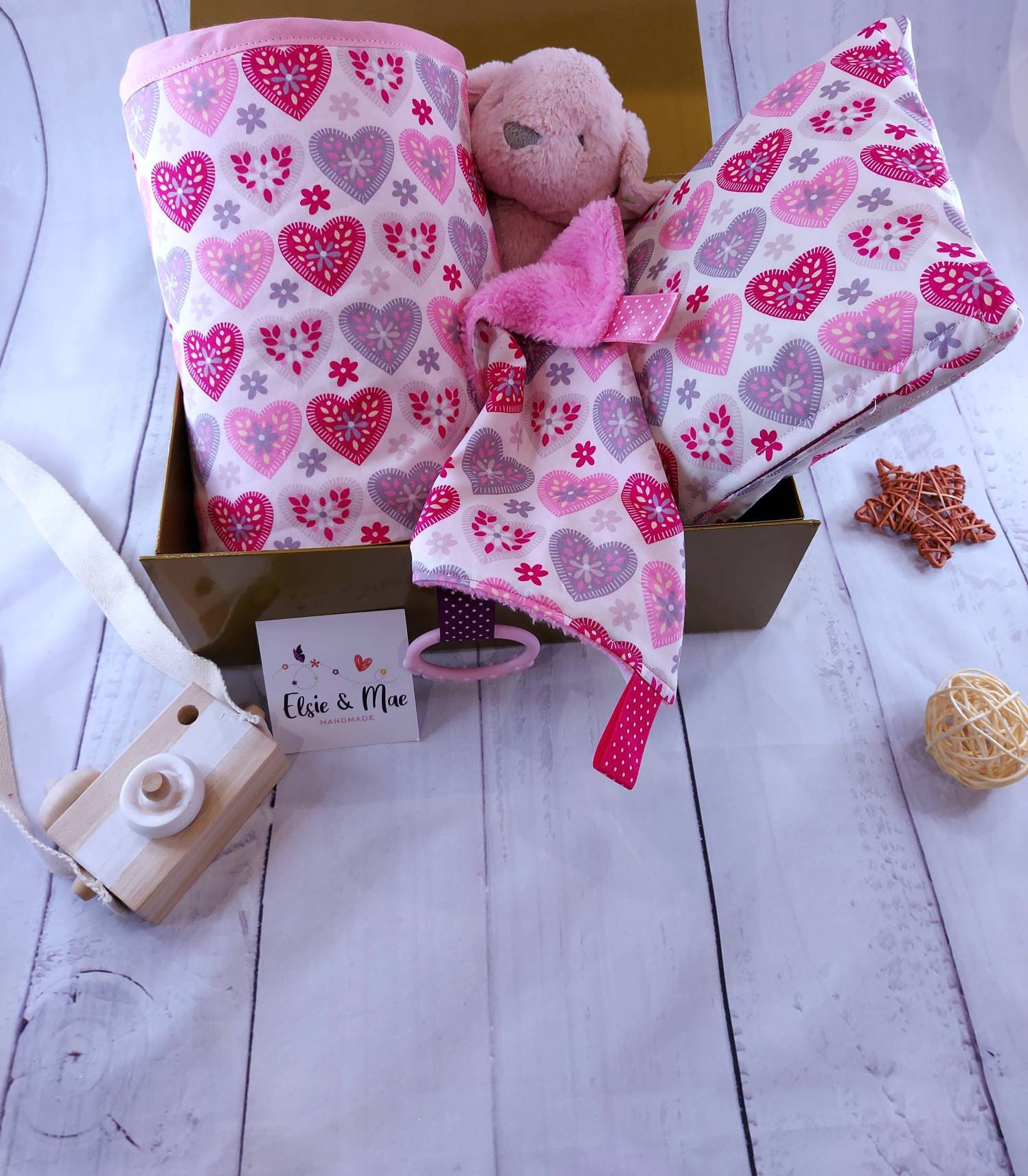 BLANKET GIFT BOX Personalised Heart Design Baby Blanket Etsy