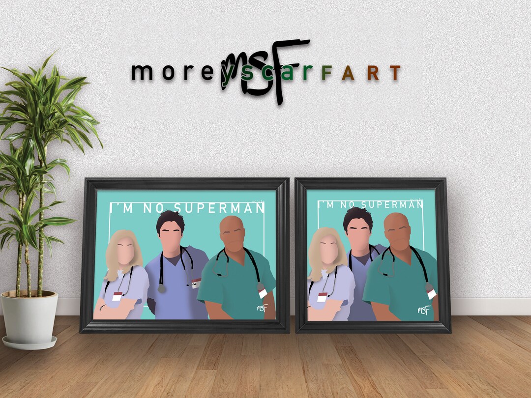 SCRUBS JD Turk Elliott Art Print Digital Print A3 Etsy