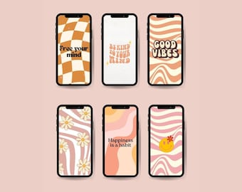 Groovy iPhone wallpapers, neutral iPhone wallpaper, iPhone aesthetic wallpaper, digital wallpaper, pastel iPhone wallpaper