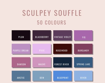 Sculpey Soufflé Clay Color Mixing Guide: 50 Color Recipes (Digital Download)