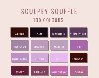 Sculpey Soufflé Clay Color Mixing Guide: 100 Color Recipes (Digital Download)