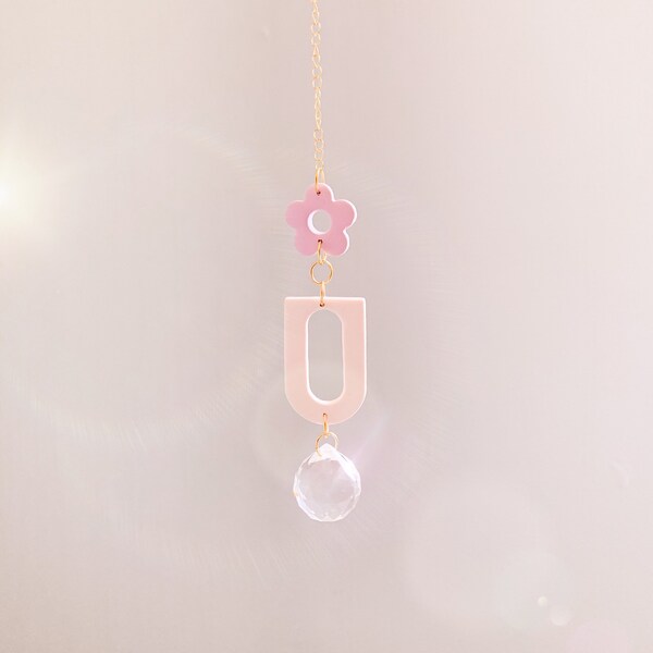 Decoración ecléctica-Captador de sol-captador de sol de cristal-Captador de sol de ópalo para ventana-prismas de cristal captador de sol-lindo captador de sol-pared colgante-cristal