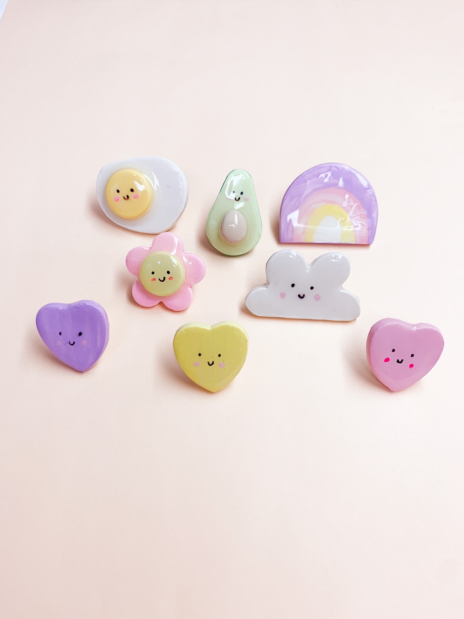 Cute Clay Pins Kawaii Pins Kawaii Food Pins Cute Enamel Pins Etsy